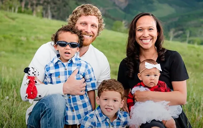 Krystin Beasley with her husband Cole Beasley and Children

