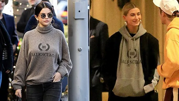 Selena and Hailey found themselves unintentionally twinning.