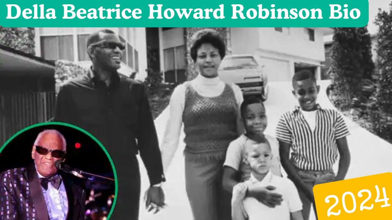 Della Beatrice Howard Robinson, her ex-husband, Ray Charles, and their children.