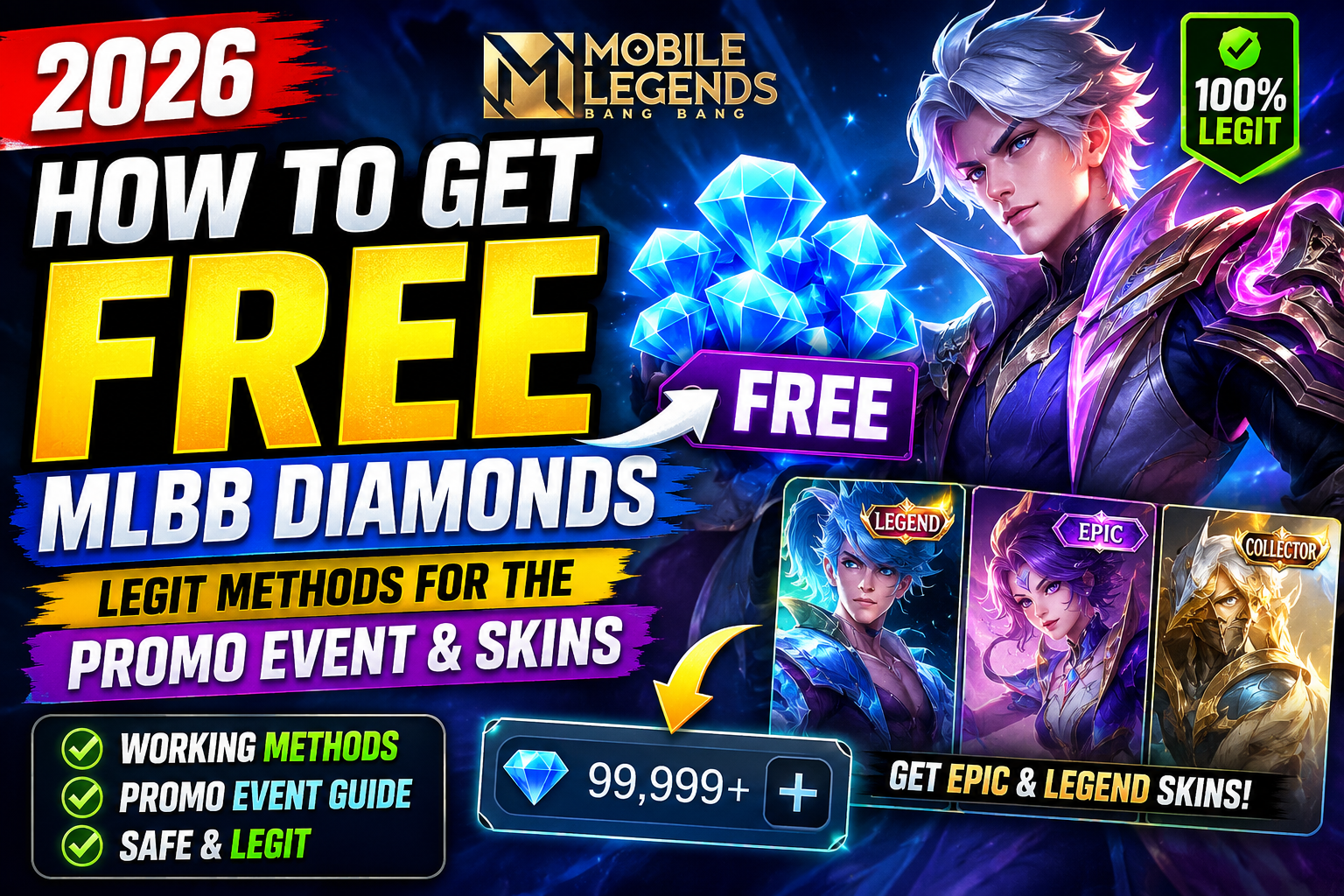 How to Get Free MLBB Diamonds in 2026 Legit Methods for the Promo Event & Skins